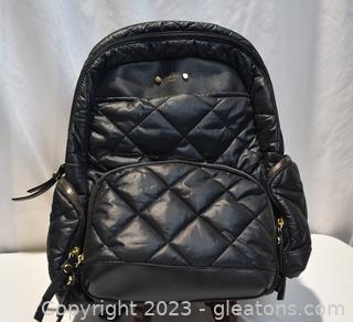 Tulio Black Quilted Small Backpack 